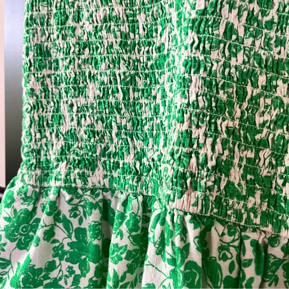 Universal Thread Ruffled Short Sleeve Smocked Mini Spring Dress L - Picture 10 of 11